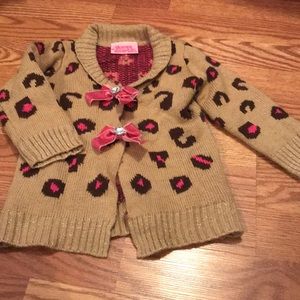 Animal prints girls cardigan